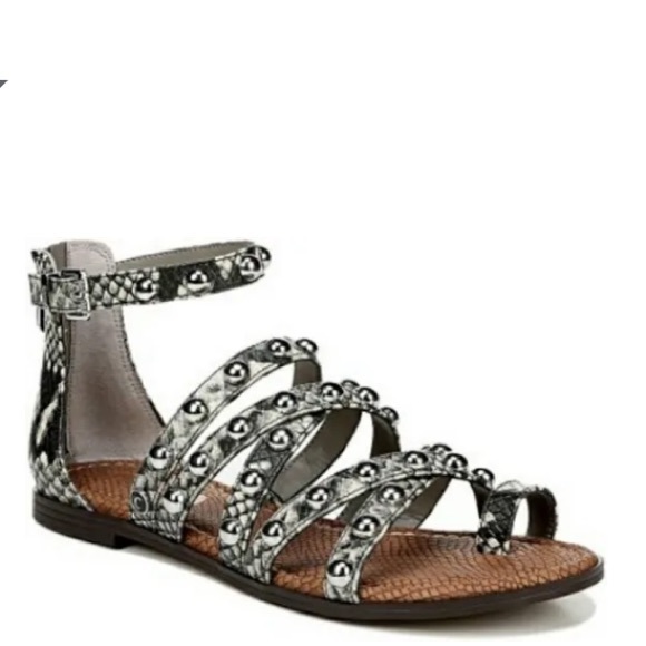 Well Blow Suggested Retail Price Sam Edelman Carla Snake Print Sandals - Picture 3 of 9